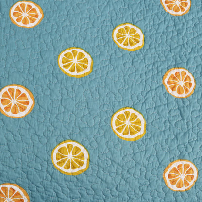 Couette en coton avec imprimé citron frais