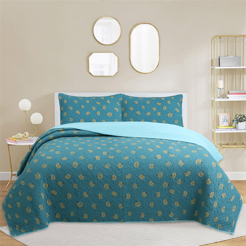 Couette en coton avec imprimé orange frais