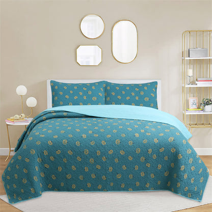 Couette en coton avec imprimé orange frais