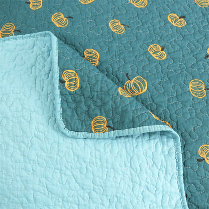 Couette en coton avec imprimé orange frais