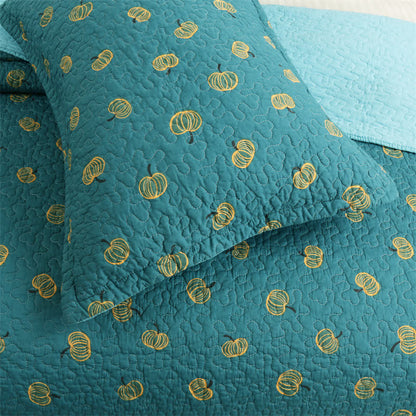 Couette en coton avec imprimé orange frais