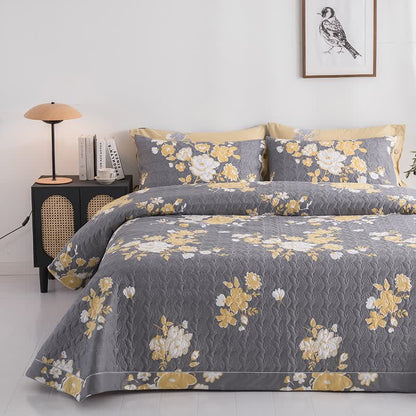 Couette luxueuse en coton à motif floral