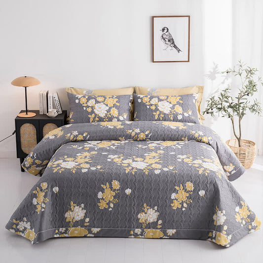 Couette luxueuse en coton à motif floral
