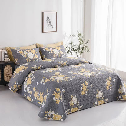 Couette luxueuse en coton à motif floral