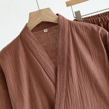Ensemble pyjama kimono unisexe en gaze de coton