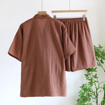 Ensemble pyjama kimono unisexe en gaze de coton