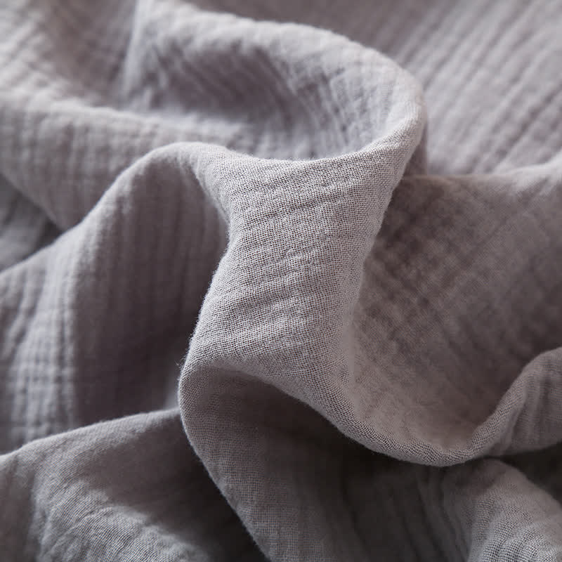 Ensemble pyjama kimono unisexe en gaze de coton unie
