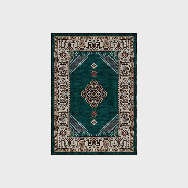 Tapis moelleux de style ethnique persan au style rétro