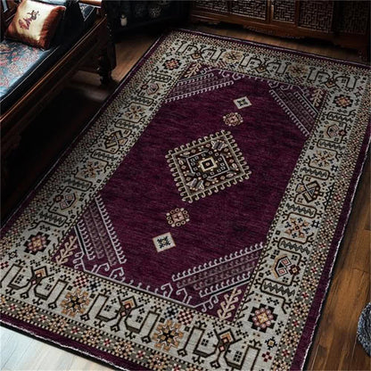 Tapis moelleux de style ethnique persan au style rétro