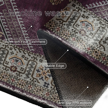Tapis moelleux de style ethnique persan au style rétro