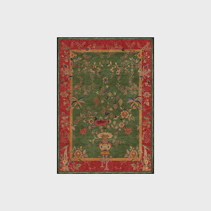 Tapis pliable antidérapant à motif floral rétro