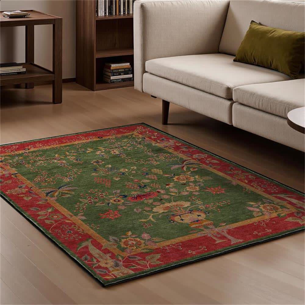Tapis pliable antidérapant à motif floral rétro