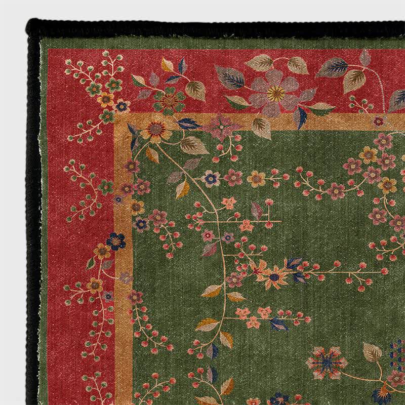Tapis pliable antidérapant à motif floral rétro