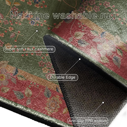 Tapis pliable antidérapant à motif floral rétro