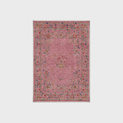 Tapis pliable d'intérieur/extérieur à motif floral rétro