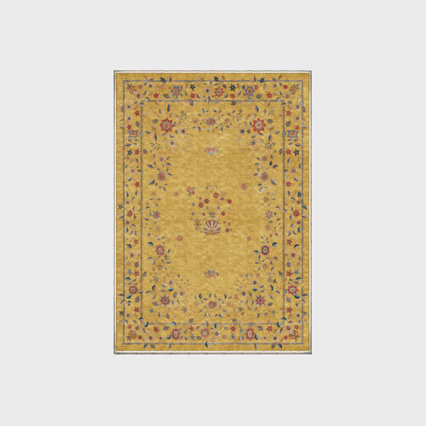 Tapis pliable d'intérieur/extérieur à motif floral rétro