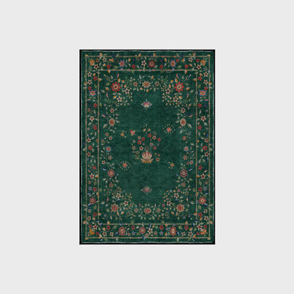 Tapis pliable d'intérieur/extérieur à motif floral rétro