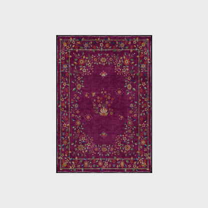 Tapis pliable d'intérieur/extérieur à motif floral rétro