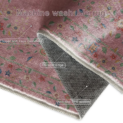 Tapis pliable d'intérieur/extérieur à motif floral rétro