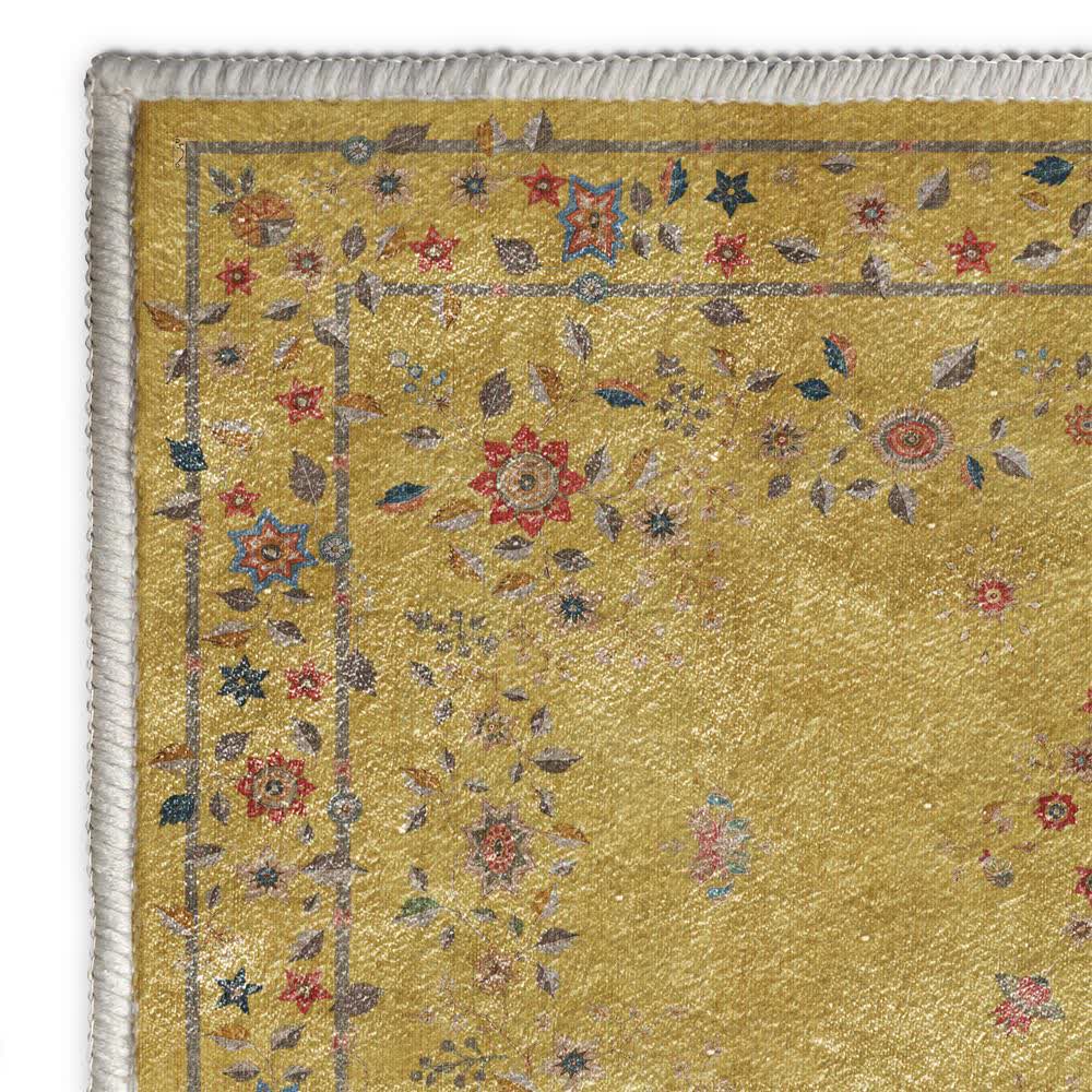 Tapis pliable d'intérieur/extérieur à motif floral rétro