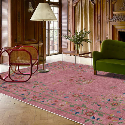 Tapis pliable d'intérieur/extérieur à motif floral rétro