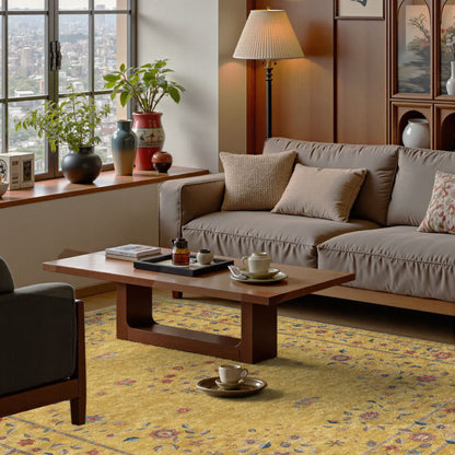 Tapis pliable d'intérieur/extérieur à motif floral rétro