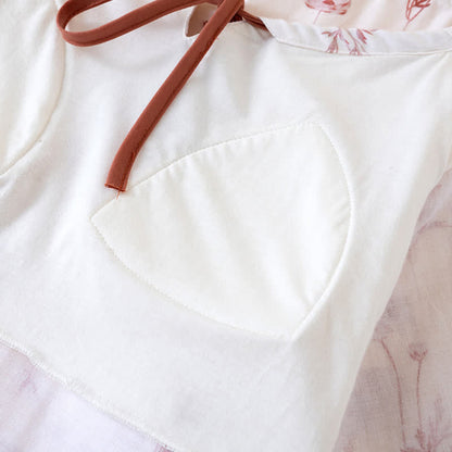 Chemise de nuit en gaze de coton fleurie