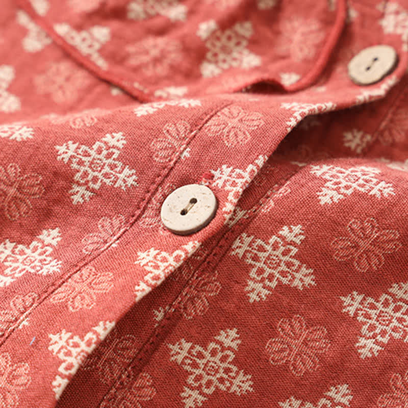 Chemise de nuit rétro en gaze de coton jacquard