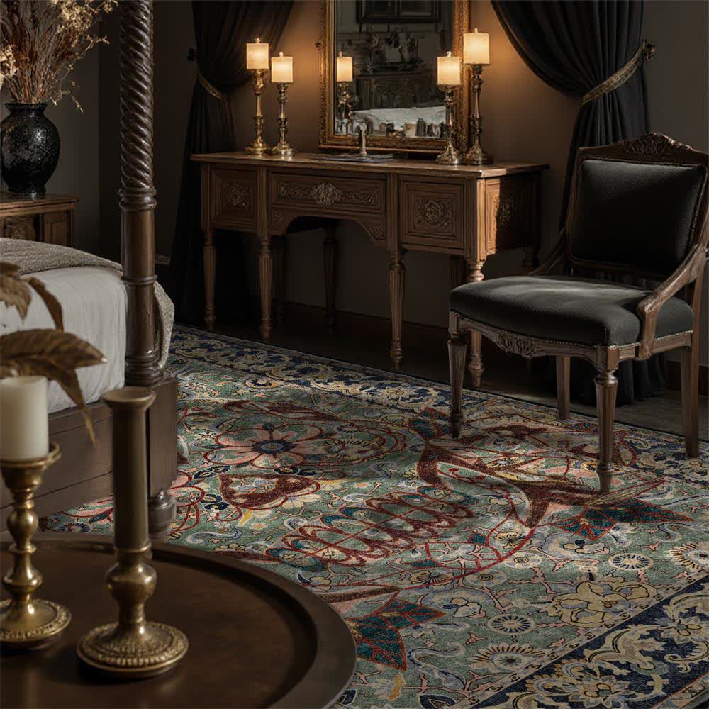 Tapis lavable intérieur/extérieur avec tête de mort gothique