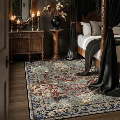 Tapis lavable intérieur/extérieur avec tête de mort gothique