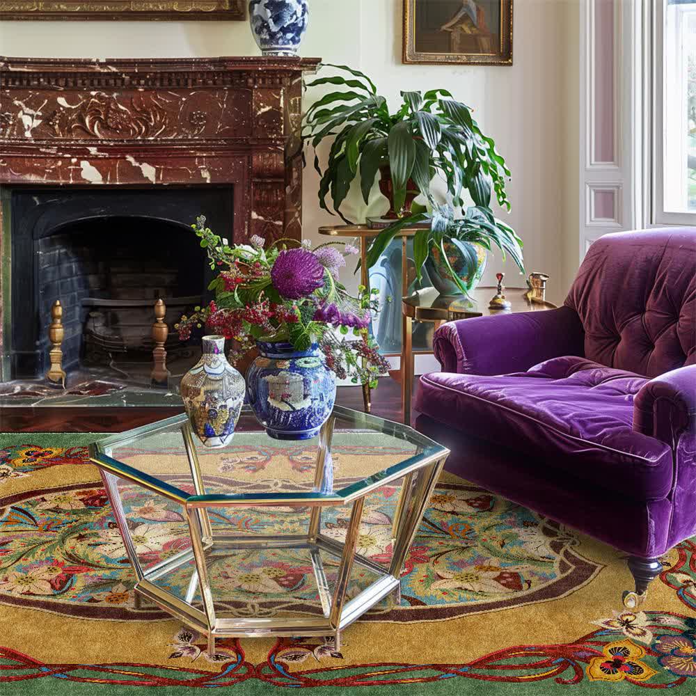 Tapis antidérapant pour l'intérieur et l'extérieur de style pastoral