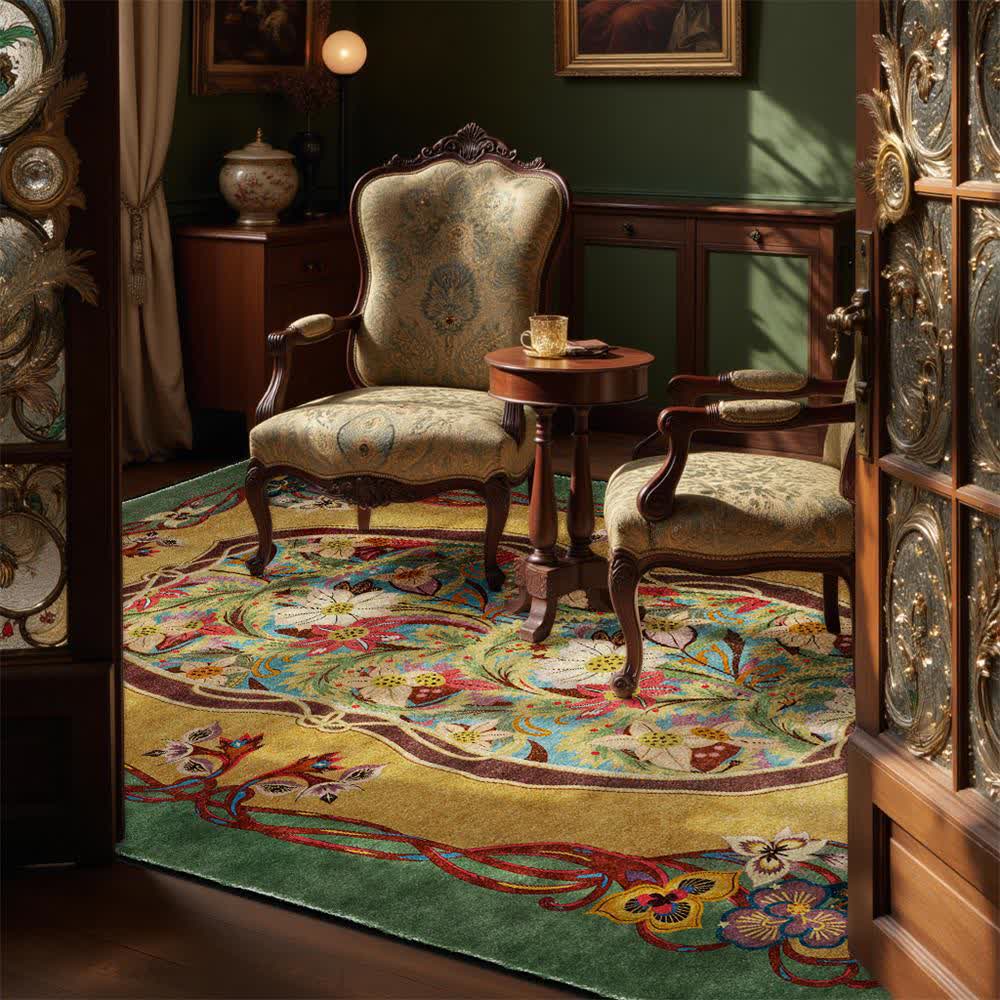 Tapis antidérapant pour l'intérieur et l'extérieur de style pastoral