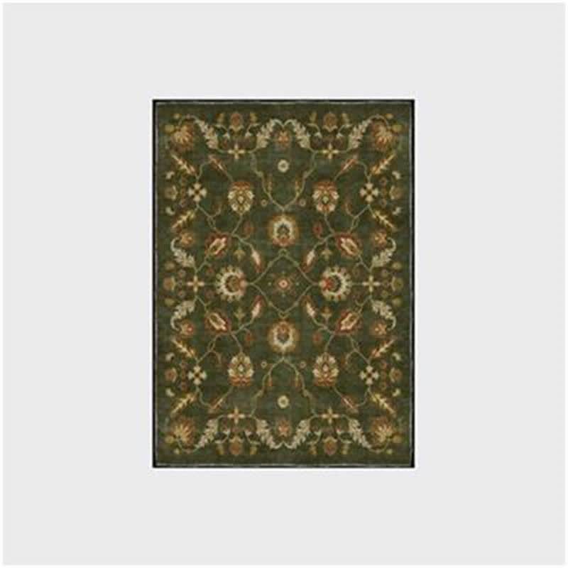Tapis antidérapant d'intérieur/extérieur à motif floral cachemire