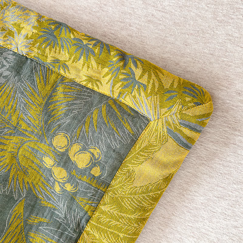 Couverture d'été double épaisseur tropicale vintage en pur coton