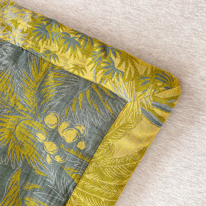Couverture d'été double épaisseur tropicale vintage en pur coton