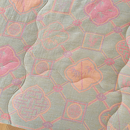 Couverture d'été double couche en bambou rétro en pur coton