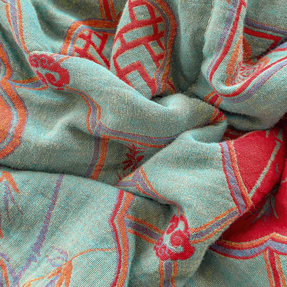 Couverture d'été double couche en bambou rétro en pur coton