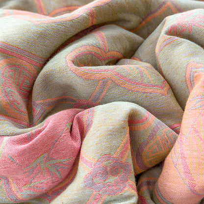 Couverture d'été double couche en bambou rétro en pur coton