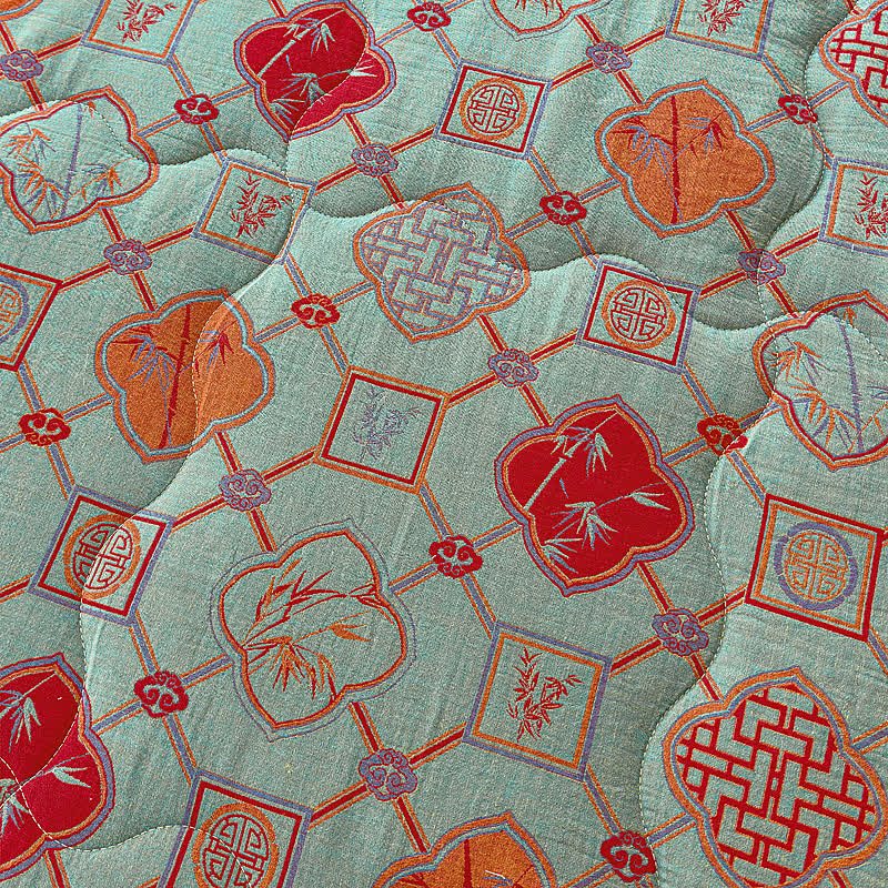 Couverture d'été double couche en bambou rétro en pur coton