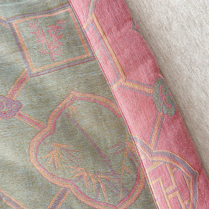 Couverture d'été double couche en bambou rétro en pur coton