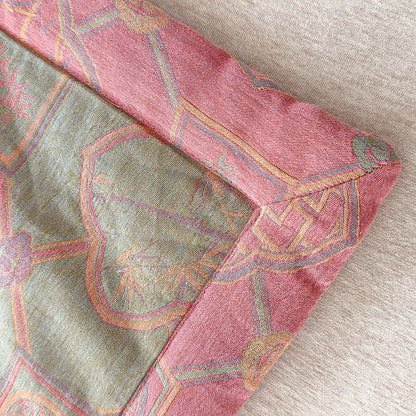 Couverture d'été double couche en bambou rétro en pur coton