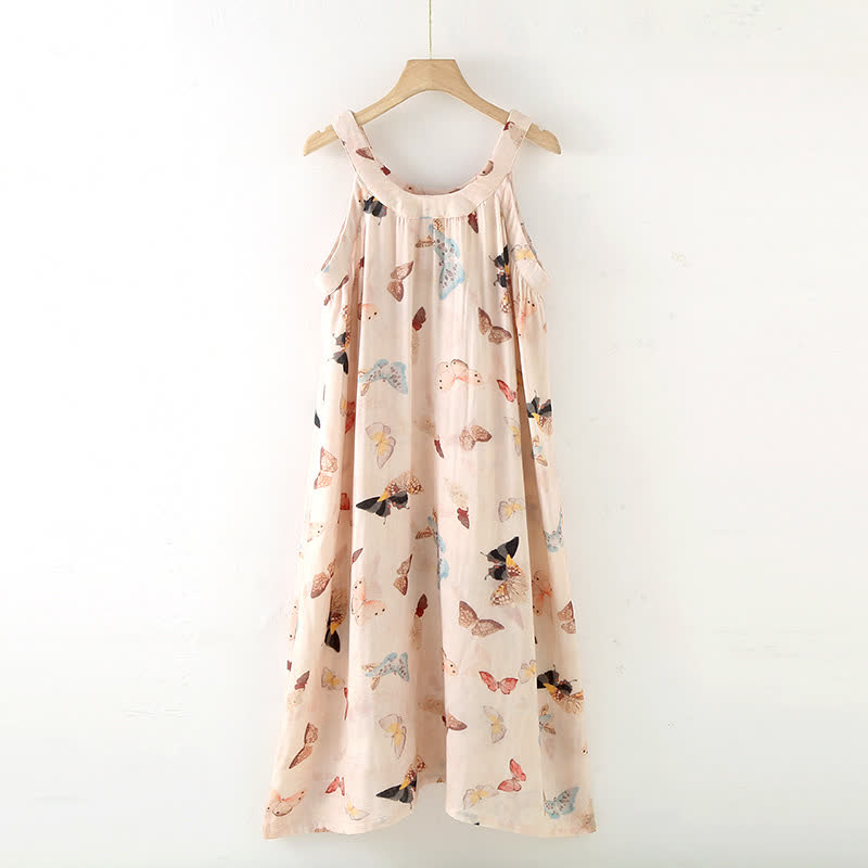 Chemise de nuit à imprimé papillon vintage