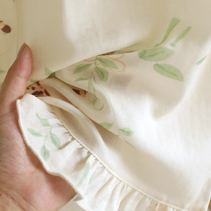 Ensemble de vêtements d'intérieur rembourrés avec volants floraux et papillons