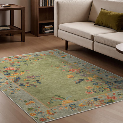 Tapis antidérapant à motifs floraux pour l'intérieur et l'extérieur