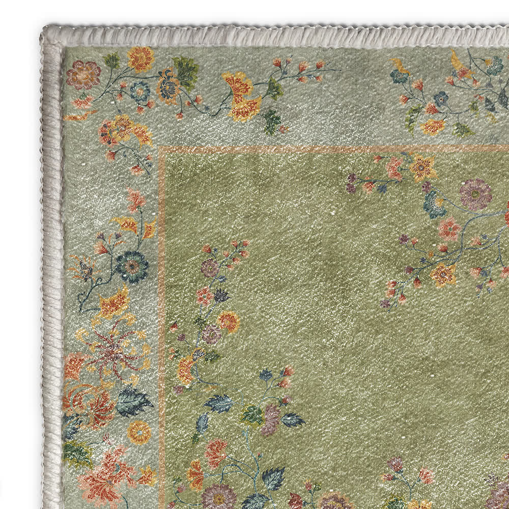 Tapis antidérapant à motifs floraux pour l'intérieur et l'extérieur
