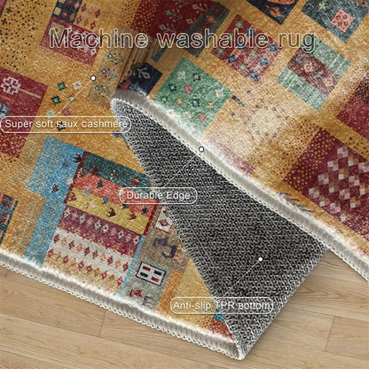 Tapis géométrique à épissures ethniques nomades