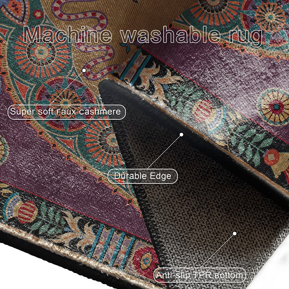 Tapis ethnique vintage pour l'intérieur et l'extérieur