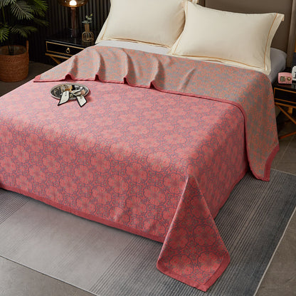 Couette en coton teint en fil avec motif floral vintage