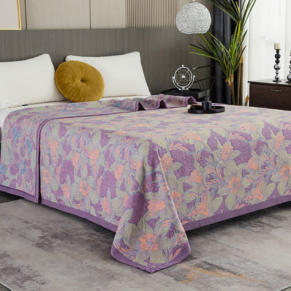 Couette en coton teint en fil « Purple Lily »