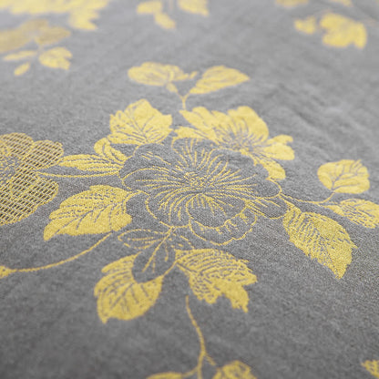 Parure de lit en gaze de coton jacquard rustique à motif floral (4 pièces)